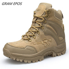 Load image into Gallery viewer, Unisex High Top Desert Tactical Military Boots Mens Work Safty Shoes Army Combat Boots Militares Tacticos Zapatos Autumn Botas