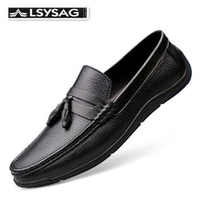 Load image into Gallery viewer, Men Loafers Shoes Genuine Leather Casual Sneakers Male Fashion Tassel Boat Footwear Soft Dress Party Shoes Men Chaussure Homme