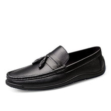 Load image into Gallery viewer, Men Loafers Shoes Genuine Leather Casual Sneakers Male Fashion Tassel Boat Footwear Soft Dress Party Shoes Men Chaussure Homme