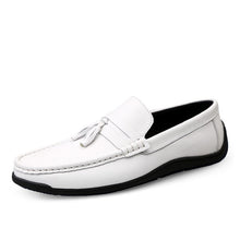 Load image into Gallery viewer, Men Loafers Shoes Genuine Leather Casual Sneakers Male Fashion Tassel Boat Footwear Soft Dress Party Shoes Men Chaussure Homme